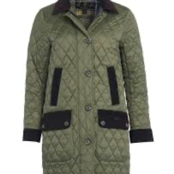 Barbour Olive Quilted Utility Jacket - Picture 1 of 11